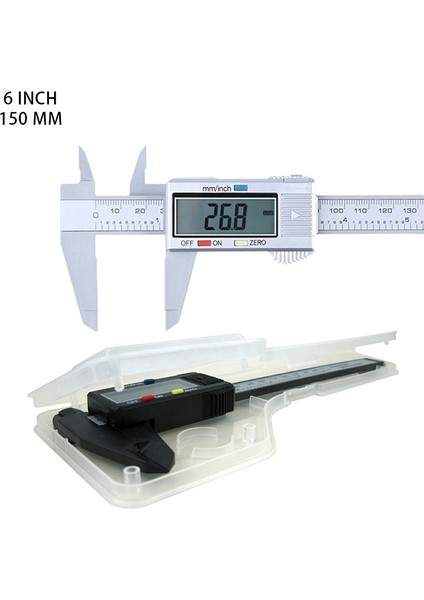 Siyah 0-80MM - 0-3in Dijital Kumpas 6 Inç Elektronik Dijital Sürmeli Kumpas Kaliper Mikrometre Dijital Kumpas Cetvel Ölçme Aracı 150MM 0.1mm (Yurt Dışından)
