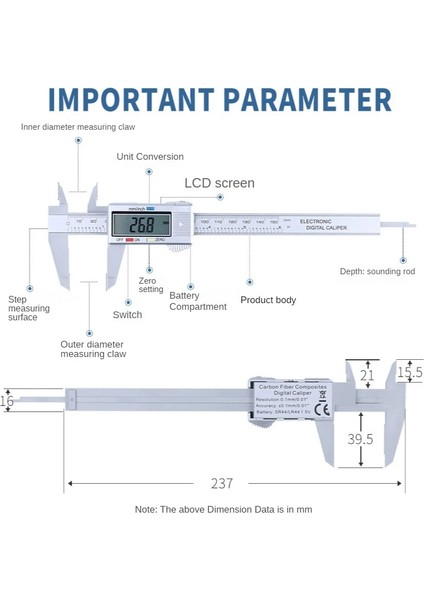 Siyah 0-80MM - 0-3in Dijital Kumpas 6 Inç Elektronik Dijital Sürmeli Kumpas Kaliper Mikrometre Dijital Kumpas Cetvel Ölçme Aracı 150MM 0.1mm (Yurt Dışından)