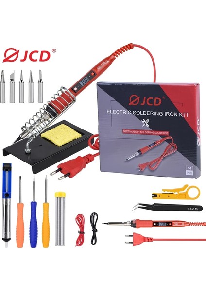 Siyah 80W 220V, Abd Jcd Havya Kiti Ayarlanabilir Sıcaklık 220V 80W LCD Lehim Kaynak Araçları Seramik Isıtıcı Lehimleme Ipuçları Sökme Pompası (Yurt Dışından)