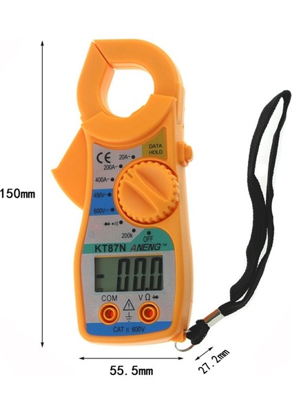 KT87N Sarı KT87N Dijital Multimetre Amper Pens Metre Akım Kelepçesi Kerpeten Ac/dc Akım Gerilim Test Cihazı Frekans Sayacı Güç Ölçer Testi (Yurt Dışından) fırsatları