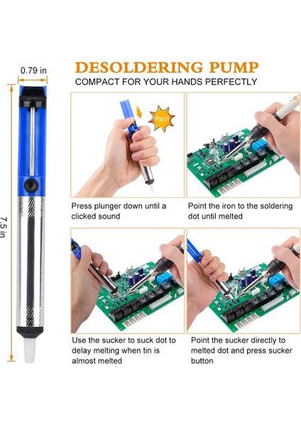 Koyu Mavi 80W 220V, Abd Jcd Havya Kitleri 80W Ayarlanabilir Sıcaklık 220V LCD Dijital Ekran Isıtıcı Lehimleme Ipuçları Lehim Sökme Pompası Kaynak Araçları (Yurt Dışından)