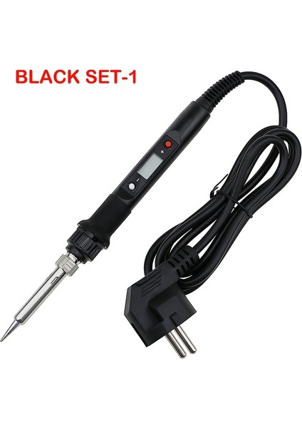Siyah Set-1 220V Ab Tak 80W Dijital Ekran Termostat Elektrikli Havya Çok Fonksiyonlu Kaynak Endüstriyel Sınıf Lehimleme Kalemi Onarım Aracı Kiti (Yurt Dışından)