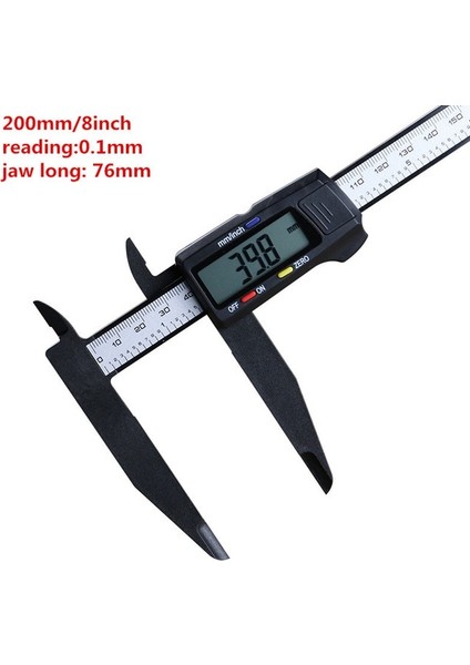 200MM Uzun Çene 300MM 200 Elektronik Dijital Kumpas LCD Plastik Sürmeli Kumpas Uzun Çene Mikrometre Iç Dış Çap Ölçer Ölçme Aletleri (Yurt Dışından)