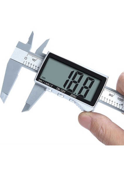 Gümüş Dijital Kumpas Elektronik Sürmeli Kumpas 0-150MM Dijital Kumpas Cetvel Ölçer Mikrometre LCD Ölçme Araçları (Yurt Dışından)