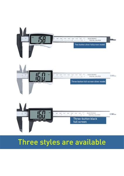 Gümüş Dijital Kumpas Elektronik Sürmeli Kumpas 0-150MM Dijital Kumpas Cetvel Ölçer Mikrometre LCD Ölçme Araçları (Yurt Dışından)