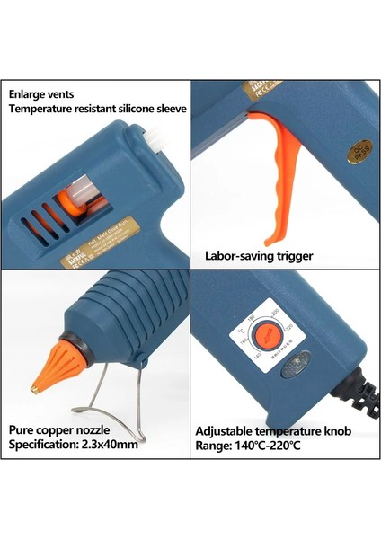 Meme 1.8X55MM Ingiltere Sıcak Tutkal Tabancası 150W Sıcaklık Ayarlanabilir Tutkal Tabancası Uzun Meme 11MM Tutkal Çubukları Endüstriyel ve Dıy Zanaat Sıcak Eriyik Tabancası (Yurt Dışından) fırsatları