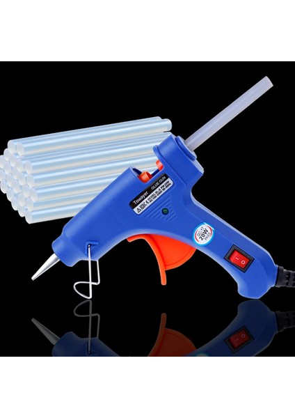 Black-10 Tutkal Çubukları Ab 20W Sıcak Tutkal Tabancası Ev Dıy Mini Endüstriyel Tabancalar Isı Sıcaklığı Termo Elektrikli Tamir El Aleti 7mm Tutkal Çubukları ile (Yurt Dışından)