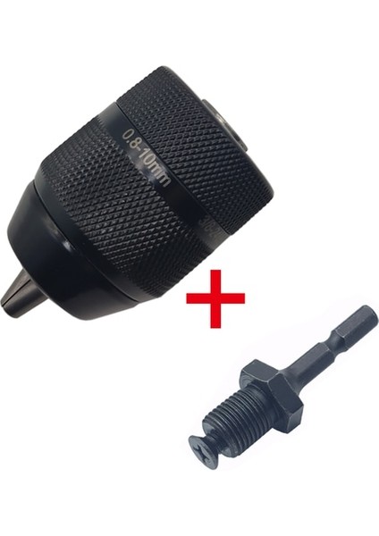 Ayna ve Altıgen Şaft Anahtarsız 0.8-10MM 3 Çeneli 3/8-24UNF Matkap Mandreni Hızlı Değiştirme Adaptörü Sds-Plus Şaft 1/4" Altıgen Kare Fit Döner Darbeli/darbeli Matkap (Yurt Dışından)
