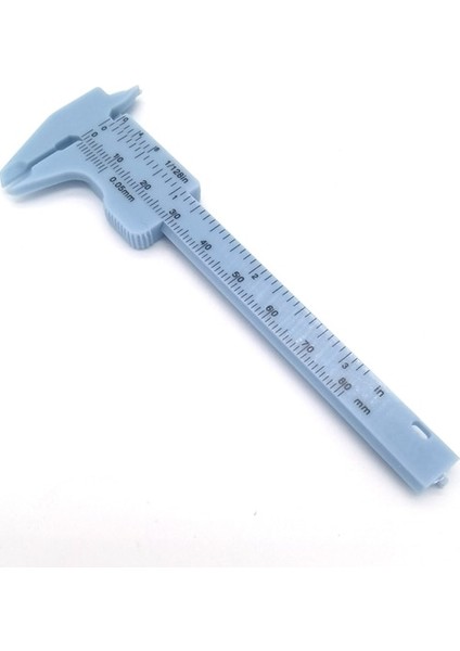 Mavi 80MM Plastik Sürmeli Kaliper Arama Ölçer Mikrometre Ölçme Cetveli Iç Çap Derinlik Ölçme Aracı (Yurt Dışından)
