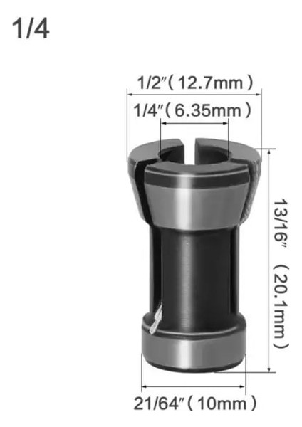 03 1 Adet Adaptör Pens 6.35MM 8mm 6mm Chuck Gravür Kırpma Makinesi Freze Kesicisi Pens Elektrikli Freze Makinesi Aksesuarları Chuck (Yurt Dışından)