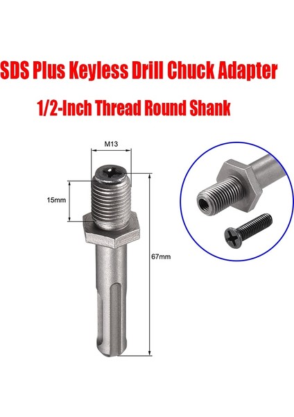 24UNF Ayna Adaptörü Sds Plus Matkap Aynası Adaptörü Darbeli Anahtarı / Darbeli Matkap / Darbeli Tornavida / Tornavidayı Elektrikli Matkap'a Dönüştürün - 1/2"-20UNF (Yurt Dışından) indirimleri