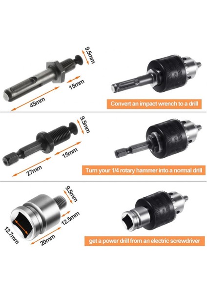 10MM Takım Matkap Chuck Adaptörü 5 Adet/takım 10MM Hızlı Değiştirilen 3-Çene Anahtar Anahtarı Dönüştürücü Araçları (Yurt Dışından) fiyatları