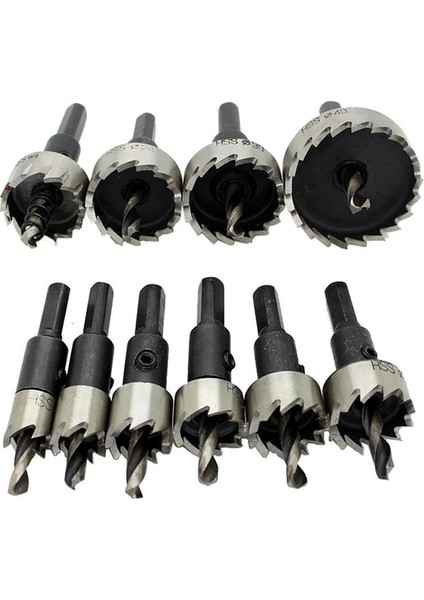 Siyah 10 Adet Delik Testere Diş Kiti Hss Çelik Delik Testere Matkap Ucu Seti Kesici Alet Ahşap Metal Ahşap Alaşım 12-40MM (Yurt Dışından)