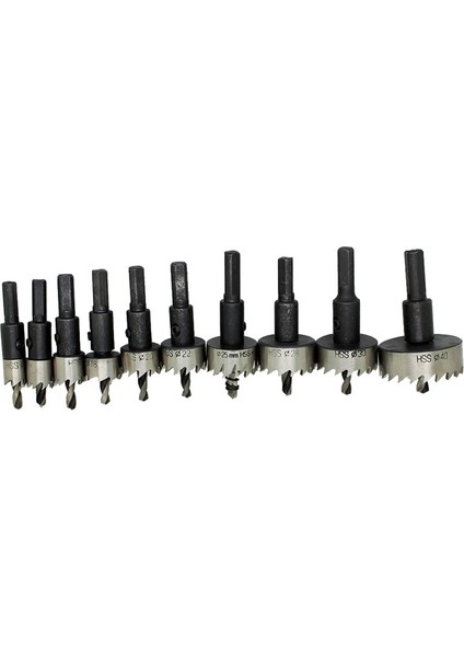 Siyah 10 Adet Delik Testere Diş Kiti Hss Çelik Delik Testere Matkap Ucu Seti Kesici Alet Ahşap Metal Ahşap Alaşım 12-40MM (Yurt Dışından) modelleri