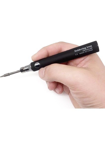 Gri 5V 8W Kablosuz Elektrikli Havya Seti USB Şarj Ayarlanabilir Sıcaklık Lehimleme Istasyonu Ipuçları ile Taşınabilir Tamir Araçları (Yurt Dışından) modelleri