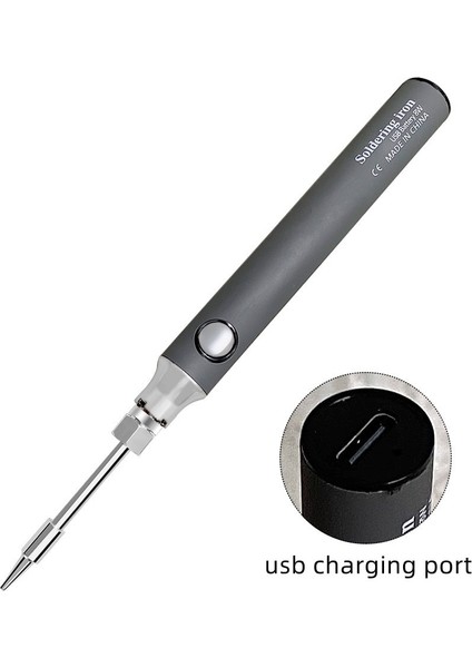 Gri 5V 8W Kablosuz Elektrikli Havya Seti USB Şarj Ayarlanabilir Sıcaklık Lehimleme Istasyonu Ipuçları ile Taşınabilir Tamir Araçları (Yurt Dışından) fırsatları