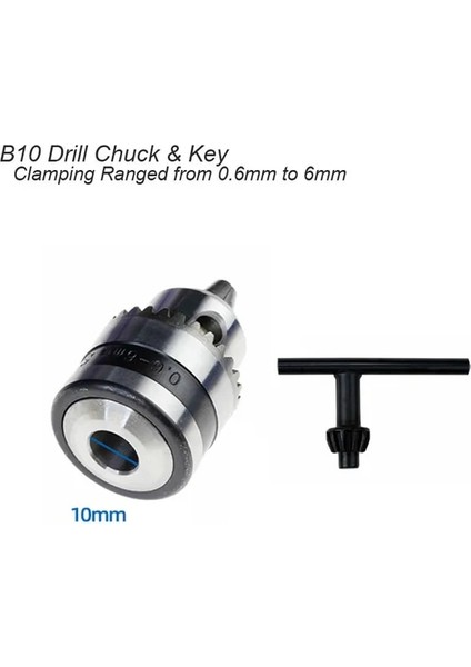 Sondaj Chuck B10 Mini Elektrikli Matkap Chuck 0.6mm Ila 6mm Için Adaptör ile B10 Konik Konnektör Çubuk Motor 775 795 895 Güç Aynası Bağlantı Çubuğu (Yurt Dışından)