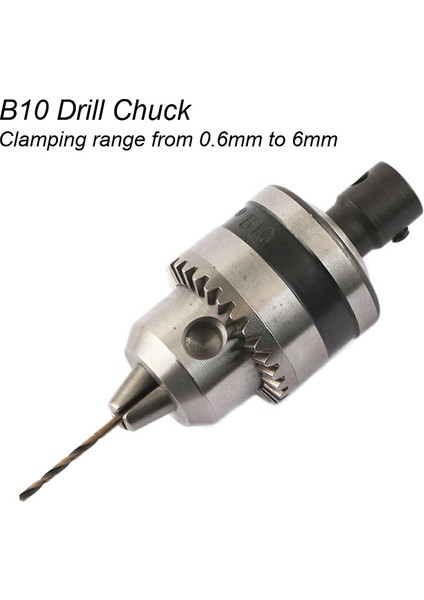 Sondaj Chuck B10 Mini Elektrikli Matkap Chuck 0.6mm Ila 6mm Için Adaptör ile B10 Konik Konnektör Çubuk Motor 775 795 895 Güç Aynası Bağlantı Çubuğu (Yurt Dışından) modelleri