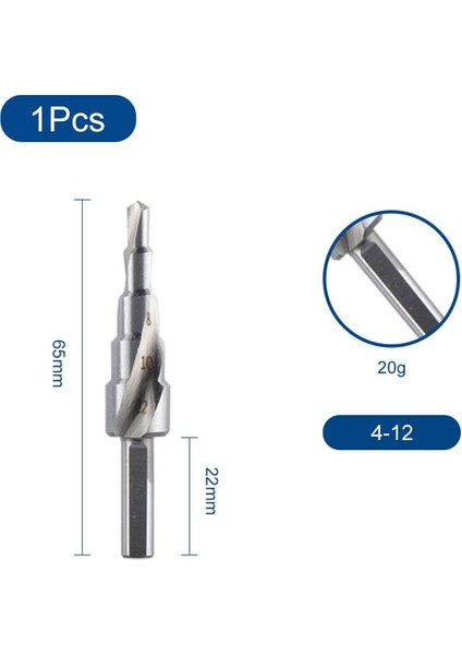 Şerit 4-12 3 Adet 3-12MM 4-12MM 4-20MM Hss Düz Oluk Adım Matkap Ucu Seti Titanyum Kaplamalı Ahşap Metal Delik Kesici Çekirdek Matkap Ucu Seti (Yurt Dışından)