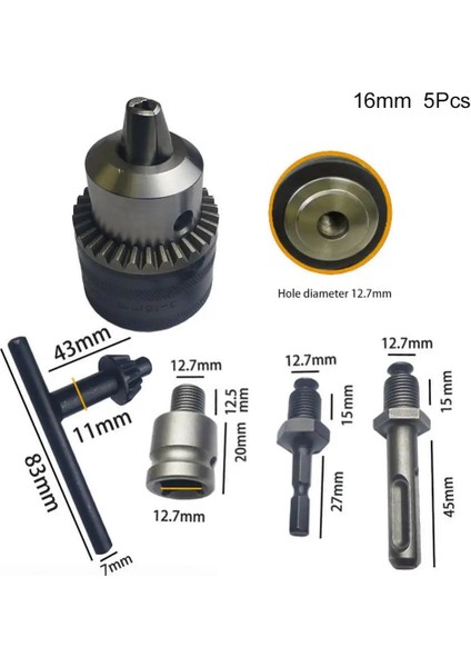 10MM Matkap Chuck Hızlı Değişim Anahtarsız 5 Adet/takım 6.5/10/13/16MM Yedek Adaptör (Yurt Dışından) fiyatları