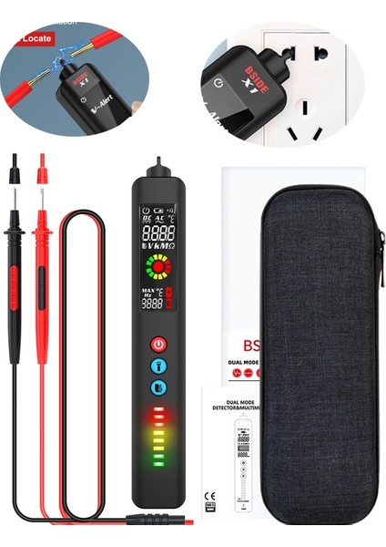 X2 Bsıde X1 X2 Dijital Multimetre Kızılötesi Termometre Temassız Voltaj Test Cihazı Renkli Analog Bant Ebtn Ekran Canlı Kablo Ncv Testi (Yurt Dışından)