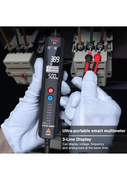X2 Bsıde X1 X2 Dijital Multimetre Kızılötesi Termometre Temassız Voltaj Test Cihazı Renkli Analog Bant Ebtn Ekran Canlı Kablo Ncv Testi (Yurt Dışından)