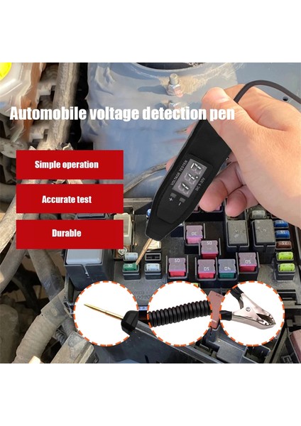 Siyah Araba Elektrik Devre Test Kalemi 5-32 V Dijital Elektrik Gerilim Güç Test Kalemi Probu Araba Gerilim Test Cihazı Test Kalemi Araba Tekne (Yurt Dışından) fiyatları