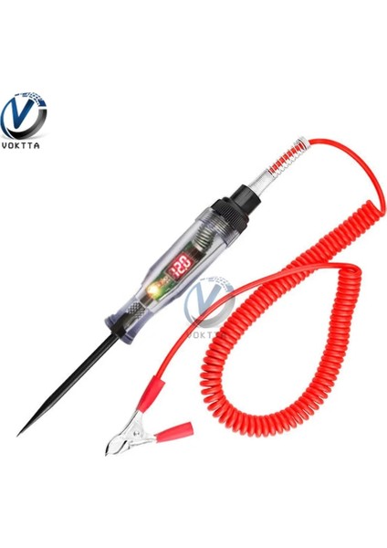 Siyah Ekranlı Elektrikli Test Kalemi 6-24 V Dc Oto Kamyon Gerilim Devre Test Cihazı Otomatik Test Uzun Prob Kalem Ampul Oto Araba Testi Polarite Kalem Aracı (Yurt Dışından) fiyatları