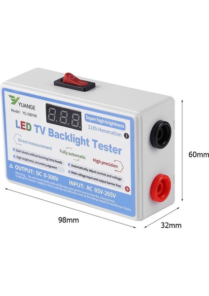 Yedinci Nesil Ab Tak LED Test Cihazı 0-300V Çıkış LED Tv Arkaplan Işığı Test Cihazı Çok Amaçlı LED Şeritler Boncuk Test Aracı Ölçüm Aletleri (Yurt Dışından)