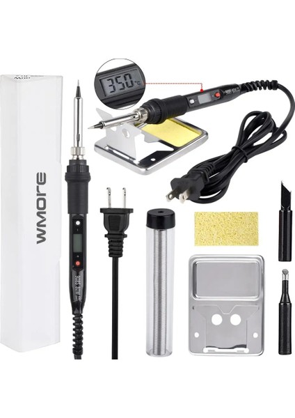 Siyah 80W 110V, Abd Jcd 80W Elektrikli Havya LCD Sıcaklığı Ayarlanabilir 110V 220V Kaynak Lehim Rework Istasyonu Havya Standı Ucu Kitleri (Yurt Dışından) fırsatları
