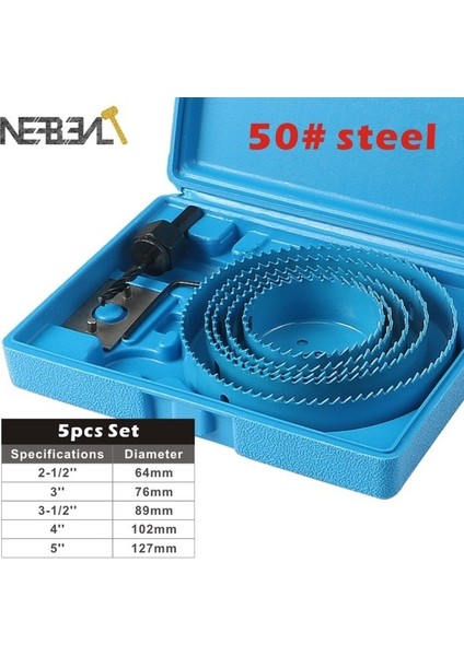 50G-5PCS 5/8/13 Adet Ağaç Işleme Delik Testere Seti Matkap Ucu Karbon Çelik 19-127MM Delik Kesici Alçıpan Tavan Ahşap Delik Testere Kiti (Yurt Dışından)