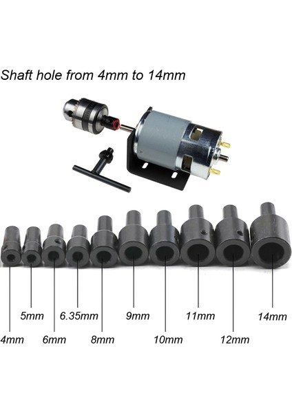 Ayna Mili 9.5mm Mini Elektrikli Matkap Aynası 0.6-6mm Montaj B10 Konik Konnektör Çubuğu Motor Mili Aynası Matkap Için Adaptör Anahtarı Anahtarı ile Güç Aracı (Yurt Dışından) indirimleri