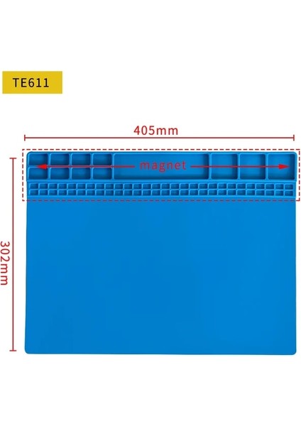 611 Esd Isı Yalıtım Çalışma Matı Isıya Dayanıklı Bga Lehimleme Istasyonu Tamir Yalıtım Pedi Izolatör Pedi Bakım Platformu (Yurt Dışından)