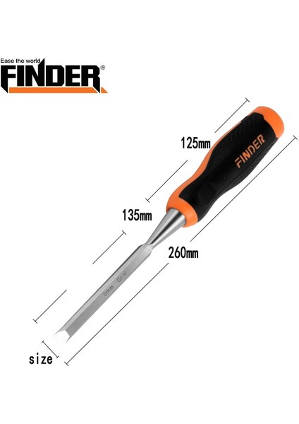 Düz Keski 6mm 1 Adet 6-51MM Oyma Keski Marangoz Araçları Vurulabilir Tpr Kolu Ağaç Işleme Keski Cr-V Profesyonel Oyma Bıçağı Ahşap Graver (Yurt Dışından)