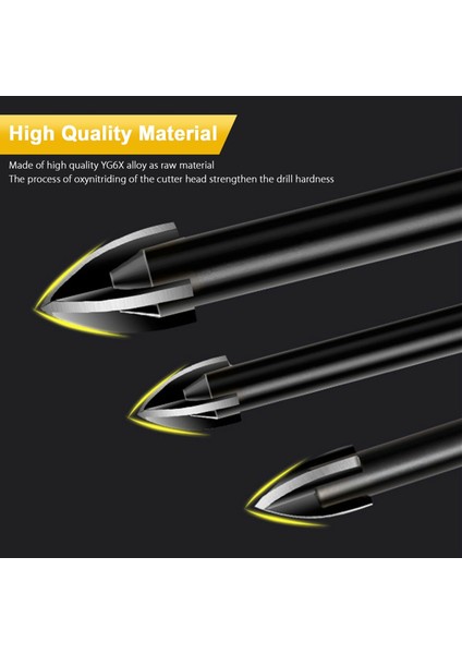 5 Adet 4mm Cam Beton Matkap Ucu Seti Çapraz Altıgen Kiremit Seramik Matkap Uçları Çimentolu Karbür Seti Evrensel Sondaj Aracı Duvar Için Delik Açıcı (Yurt Dışından) indirimleri