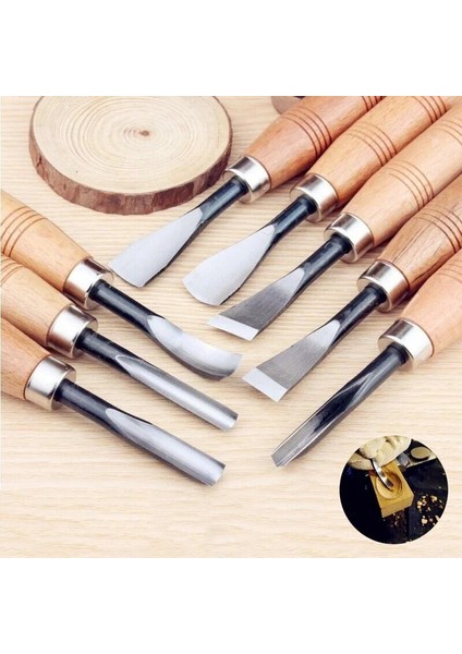 8PCS-A308 6/8 Adet Ahşap Oyma Araçları Keskin ve Dayanıklı Profesyonel Ağaç Işleme Graver Gravür Keski Marangozlar Oyma Bıçağı (Yurt Dışından) fiyatları