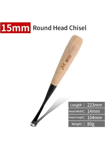 Yuvarlak 10MM Ağaç Işleme Kavisli Kafa Keski Yüksek Karbin Çelik Yüksek Sertlik Dayanıklı Oyma Aracı Manuel Kazıma Düz Kafa Yuvarlak Kafa Keski (Yurt Dışından)