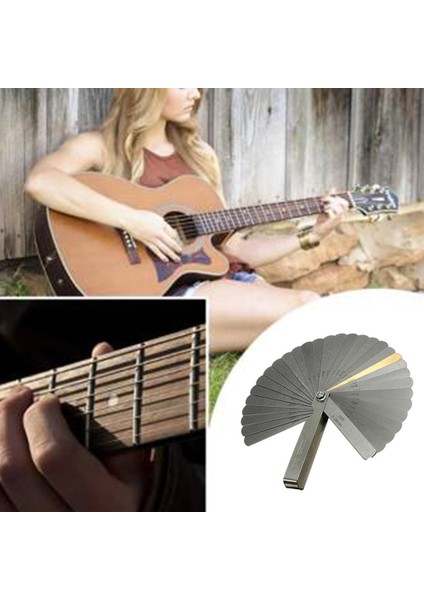 Type1 32 Adet Set Gitar Mesafe Bulucu Feeler Ölçer Vana Öğretim Feeler Ölçer Enstrüman Aksesuarı Gitar Mesafe Ölçer Seti (Yurt Dışından)