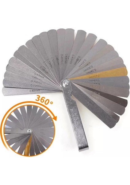 Feeler Ölçer Paslanmaz Çelik Feeler Ölçer Bıçak Katlanabilir Kalınlık Ölçer 32 Bıçaklı Sac Kalibratörü Evrensel Buji Ölçer Için (Yurt Dışından) fırsatları