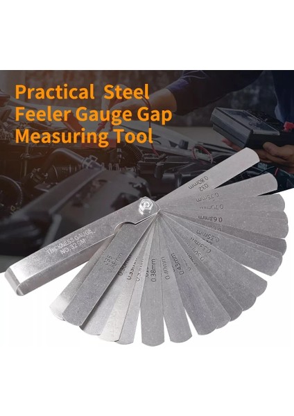Feeler Ölçer Paslanmaz Çelik Feeler Ölçer Bıçak Katlanabilir Kalınlık Ölçer 32 Bıçaklı Sac Kalibratörü Evrensel Buji Ölçer Için (Yurt Dışından) indirimleri