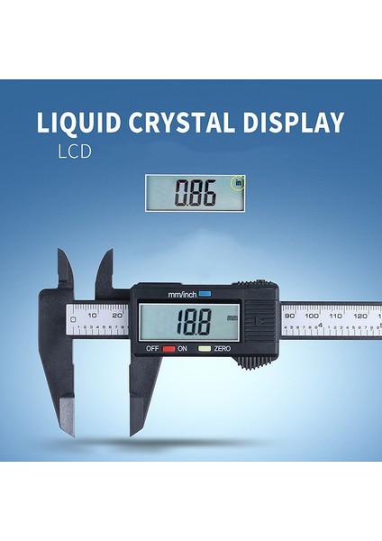 Siyah 150MM 150MM Elektronik Dijital Kumpas Karbon Fiber Kadran Elektronik Sürmeli Kumpas Ölçer Mikrometre Ölçme Aracı Dijital Cetvel 0.1 M (Yurt Dışından)