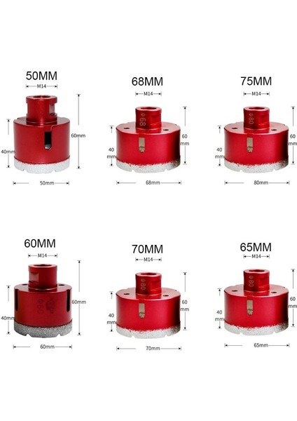 60 2022 Yeni 6-75MM M14 Vakum Lehimli Matkap Ucu Mermer Fayans Için Yüksek Sertlik Delik Testere Kesici (Yurt Dışından)