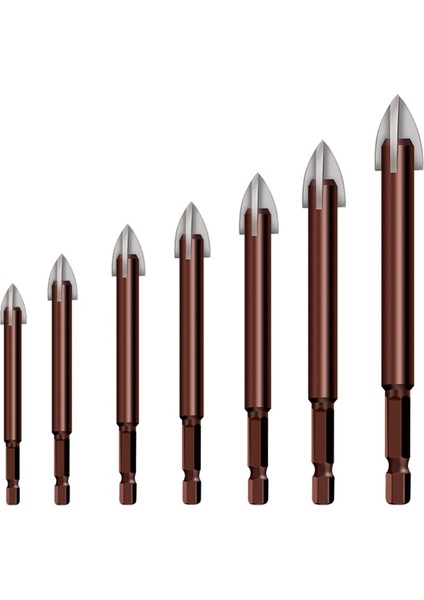 5mm Çok Fonksiyonlu Altıgen Şaft Çapraz Kiremit Matkap Ucu Çimentolu Karbür Kiremit/tuğla/cam/plastik 3/4/5/6/8//12MM (Yurt Dışından)