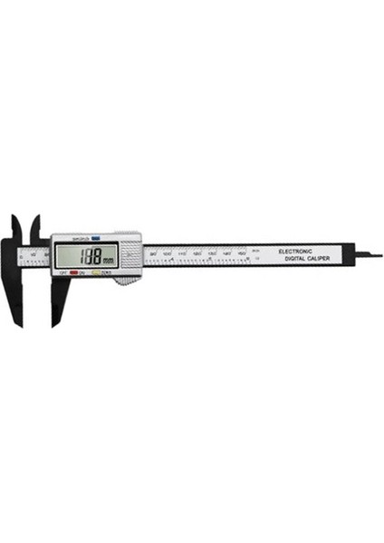 Siyah ve Beyaz 0-150MM Kumpaslar LCD Elektronik Dijital Sürmeli Kumpaslar Kart Cetvel Mikrometre Ölçme Aracı Derinlik Pitch Ölçüm Aletleri (Yurt Dışından)
