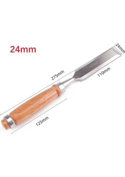 24MM Ağaç Işleme Keski 25 Derece Eğim Karbon Çelik Düz Kürek Kürek Ahşap Ağaç Işleme Marangozluk Keski Pratik (Yurt Dışından)