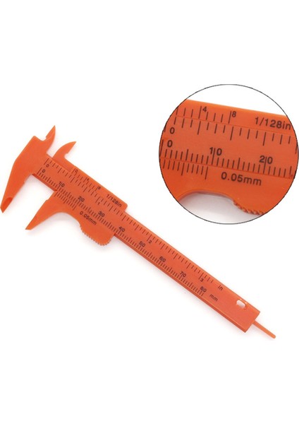 Mavi Kalem 80MM Plastik Sürmeli Kumpas Çift Ölçekli Ölçüm Milimetre/inç Sürgülü Mikrometre Öğrenci Mini Cetvel Dıy Modeli Dropship (Yurt Dışından) modelleri