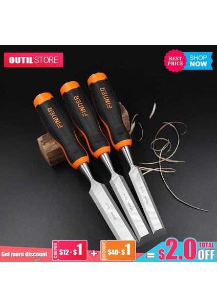 32MM Realmote 1 Adet Marangozluk Düz Keski Tpr Plastik Fiber Kolu Dıy Marangoz Ahşap Araçları Ağaç Işleme Ahşap Uçak Oyma Bıçağı (Yurt Dışından)