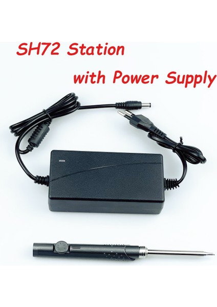 3 Adet Uç ile SH72 65W Mini Elektrikli Havya Ayarlanabilir Sıcaklık Taşınabilir Lehim Kaynak Istasyonu Sh-K Ku Bc2 C4 Uç W/güç Kaynağı (Yurt Dışından)