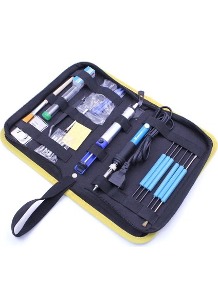 110V Us Plug Havya 60W Us Eu Plug 110 / 220V Ayarlanabilir Sıcaklık Elektrikli Lehimleme Kiti + 5 Adet Ipuçları Taşınabilir Kaynak Onarım Aracı Seti (Yurt Dışından)