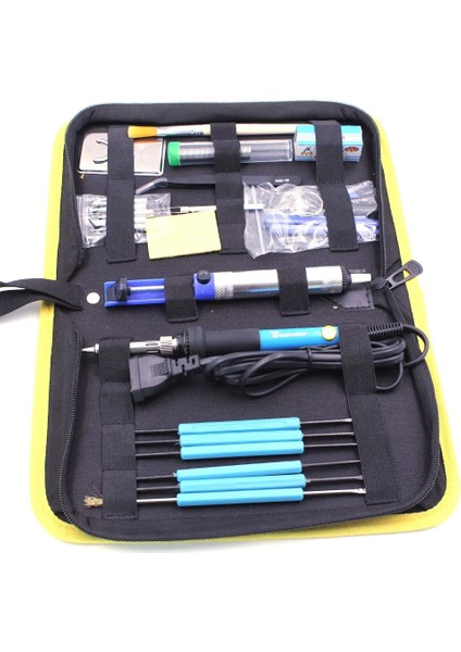 110V Us Plug Havya 60W Us Eu Plug 110 / 220V Ayarlanabilir Sıcaklık Elektrikli Lehimleme Kiti + 5 Adet Ipuçları Taşınabilir Kaynak Onarım Aracı Seti (Yurt Dışından)